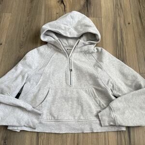 Lululemon Scuba Oversized Neck Half Zip Hoodie Pink Size M/L Cropped Read